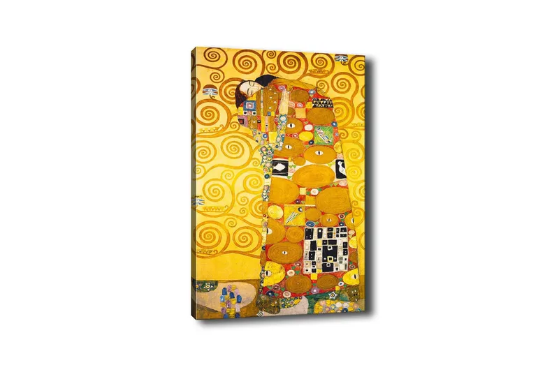 Canvastaulu - Halaava pari kultaisessa asetelmassa, Kulta / Musta / Punainen