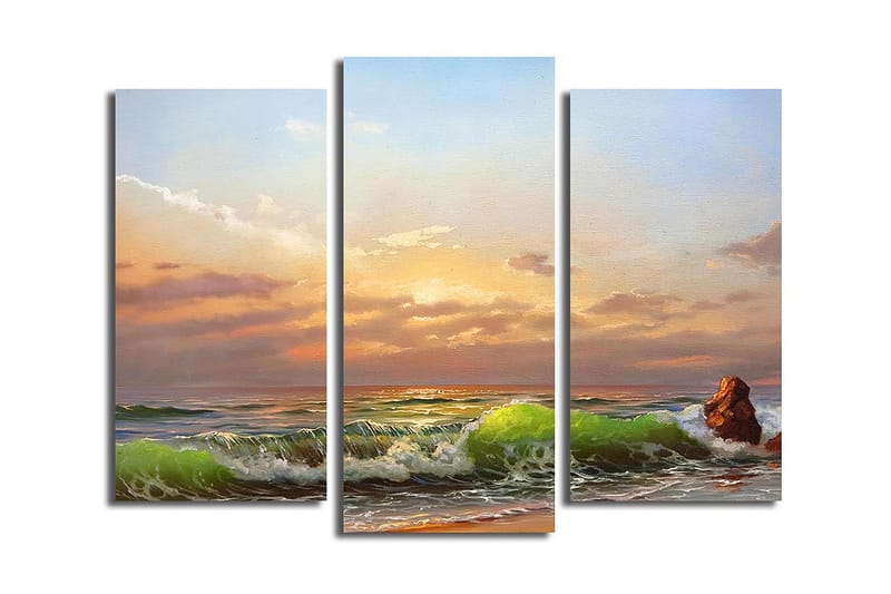 Canvastaulu Kitchen 3-pak Monivärinen - 20x39 cm - Sisustustuotteet - Taulu & taide - Canvas-taulu