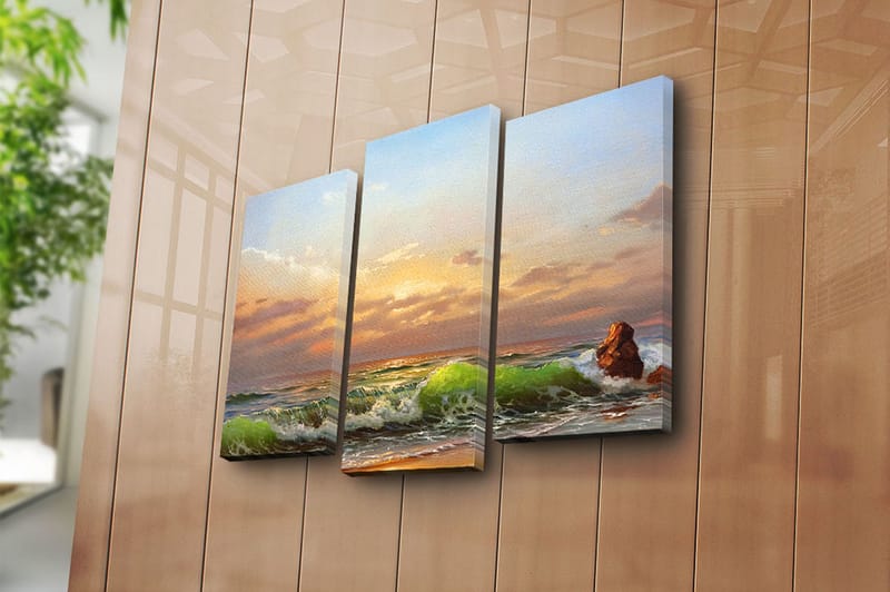 Canvastaulu Kitchen 3-pak Monivärinen - 20x39 cm - Sisustustuotteet - Taulu & taide - Canvas-taulu