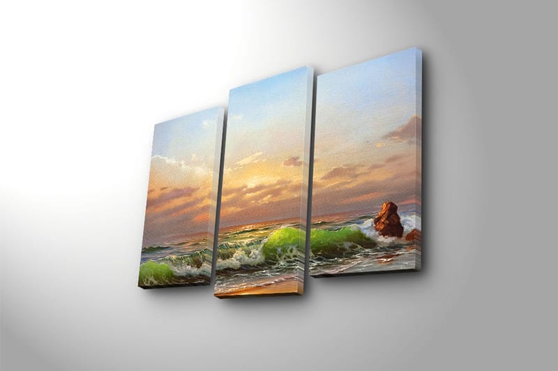 Canvastaulu Kitchen 3-pak Monivärinen - 20x39 cm - Sisustustuotteet - Taulu & taide - Canvas-taulu