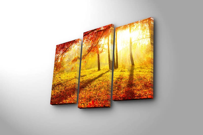 Canvastaulu Kitchen 3-pak Monivärinen - 20x39 cm - Sisustustuotteet - Taulu & taide - Canvas-taulu