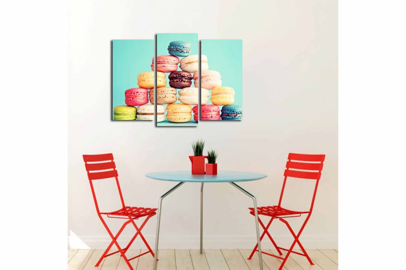 Canvastaulu Kitchen 3-pak Monivärinen - 20x39 cm - Sisustustuotteet - Taulu & taide - Canvas-taulu