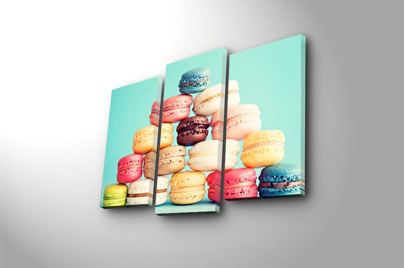 Canvastaulu Kitchen 3-pak Monivärinen - 20x39 cm - Sisustustuotteet - Taulu & taide - Canvas-taulu