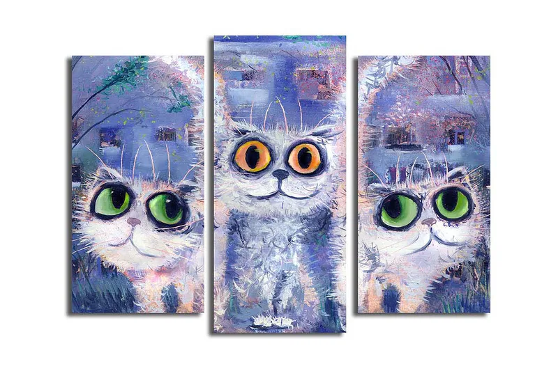 Canvastaulu Kitchen 3-pak Monivärinen, 20x39 cm