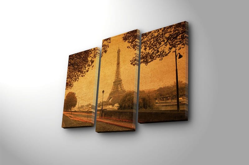 Canvastaulu Kitchen 3-pak Monivärinen - 20x39 cm - Sisustustuotteet - Taulu & taide - Canvas-taulu