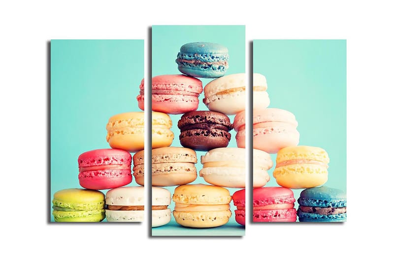 Canvastaulu Kitchen 3-pak Monivärinen, 20x39 cm