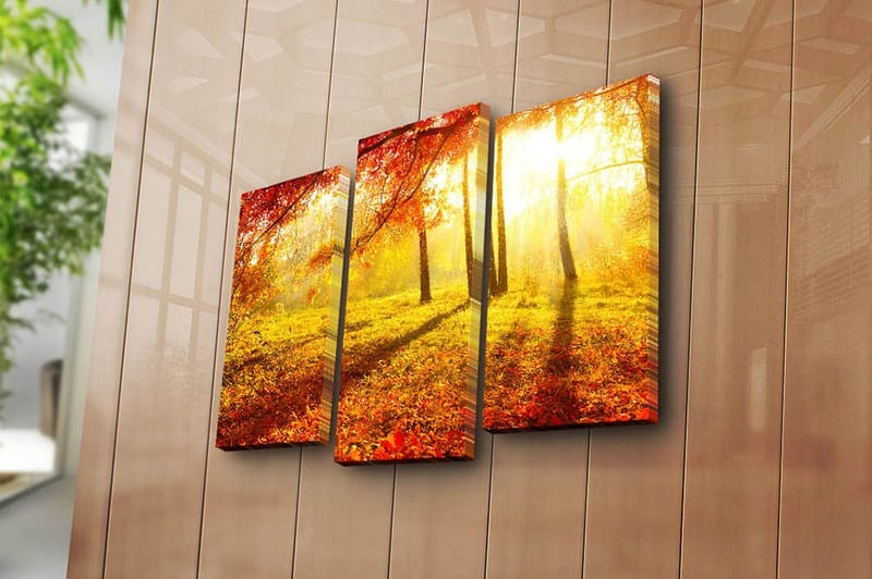 Canvastaulu Kitchen 3-pak Monivärinen - 20x39 cm - Sisustustuotteet - Taulu & taide - Canvas-taulu