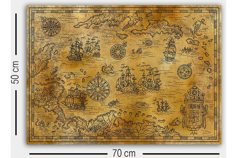 Canvastaulu Monivärinen - 50x70 cm - Sisustustuotteet - Taulu & taide - Canvas-taulu