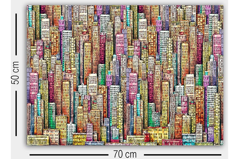 Canvastaulu Monivärinen - 50x70 cm - Sisustustuotteet - Taulu & taide - Canvas-taulu