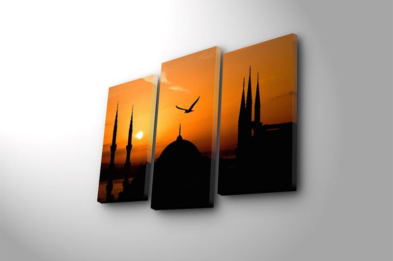Canvastaulu Music 3-pak Monivärinen - 20x39 cm - Sisustustuotteet - Taulu & taide - Canvas-taulu