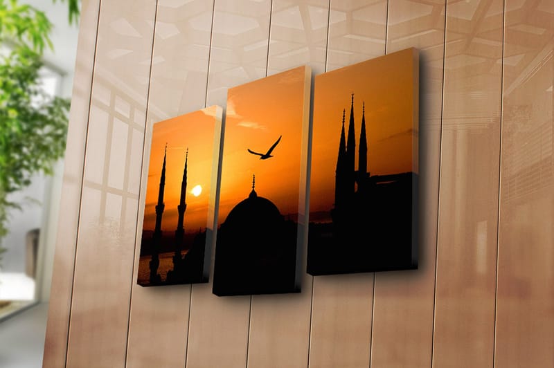 Canvastaulu Music 3-pak Monivärinen - 20x39 cm - Sisustustuotteet - Taulu & taide - Canvas-taulu