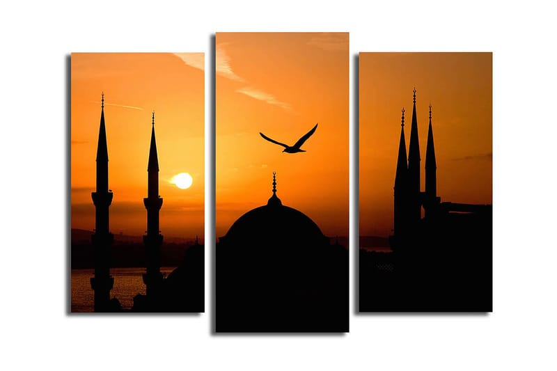 Canvastaulu Music 3-pak Monivärinen - 20x39 cm - Sisustustuotteet - Taulu & taide - Canvas-taulu