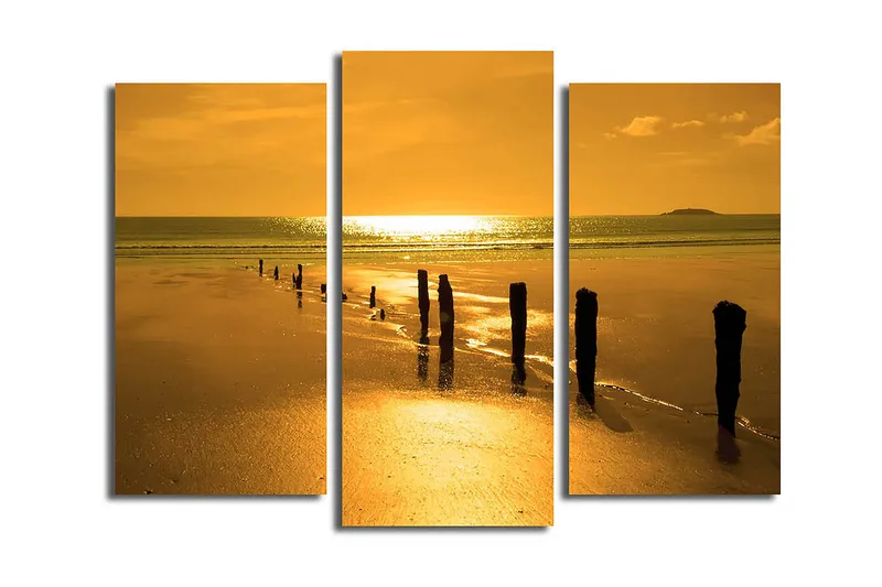 Canvastaulu Music 3-pak Monivärinen, 20x39 cm