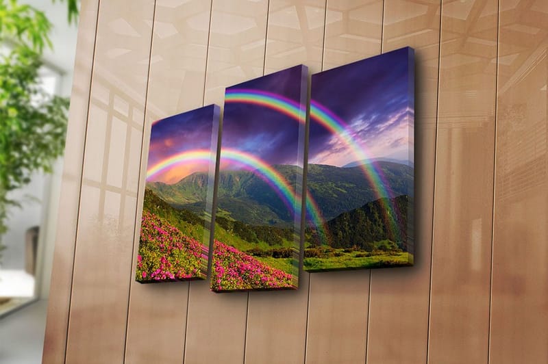 Canvastaulu Nautical 3-pak Monivärinen - 20x39 cm - Sisustustuotteet - Taulu & taide - Canvas-taulu