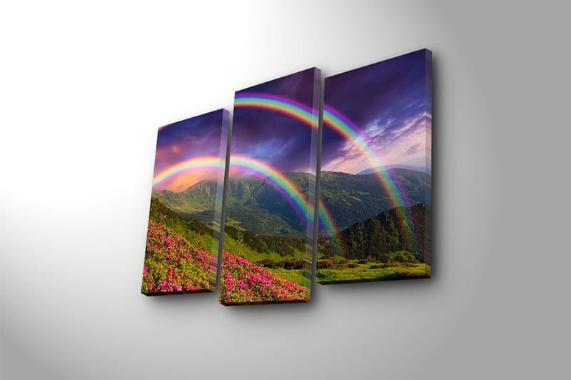 Canvastaulu Nautical 3-pak Monivärinen - 20x39 cm - Sisustustuotteet - Taulu & taide - Canvas-taulu