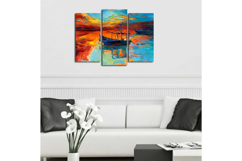 Canvastaulu Scenic 3-pak Monivärinen - 20x39 cm - Sisustustuotteet - Taulu & taide - Canvas-taulu