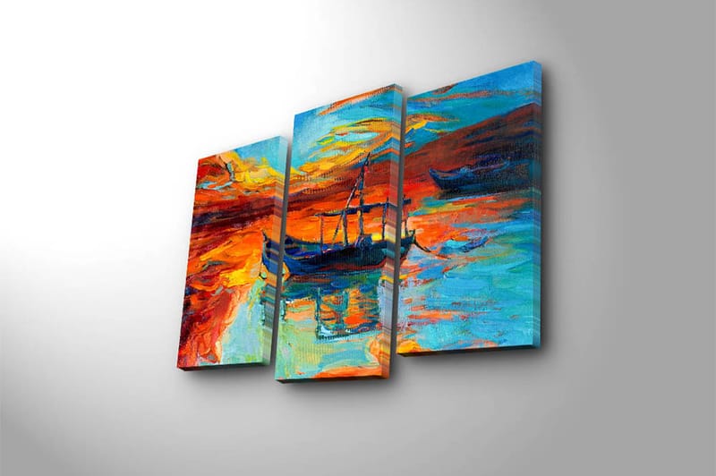 Canvastaulu Scenic 3-pak Monivärinen - 20x39 cm - Sisustustuotteet - Taulu & taide - Canvas-taulu
