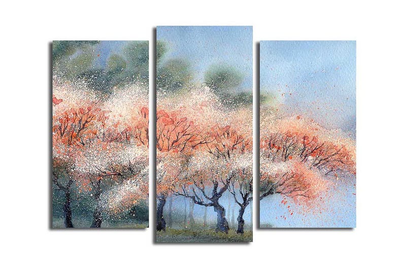 Canvastaulu Scenic 3-pak Monivärinen - 20x39 cm - Sisustustuotteet - Taulu & taide - Canvas-taulu