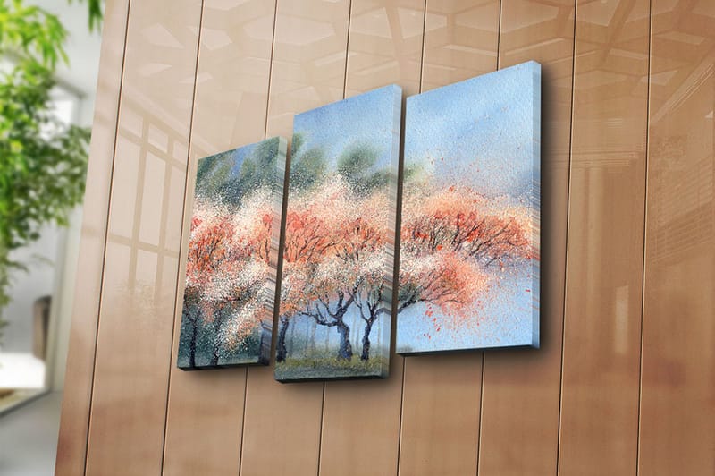 Canvastaulu Scenic 3-pak Monivärinen - 20x39 cm - Sisustustuotteet - Taulu & taide - Canvas-taulu