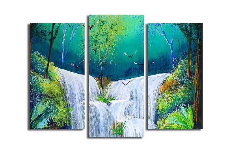 Canvastaulu Scenic 3-pak Monivärinen - 20x39 cm - Sisustustuotteet - Taulu & taide - Canvas-taulu