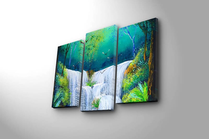 Canvastaulu Scenic 3-pak Monivärinen - 20x39 cm - Sisustustuotteet - Taulu & taide - Canvas-taulu