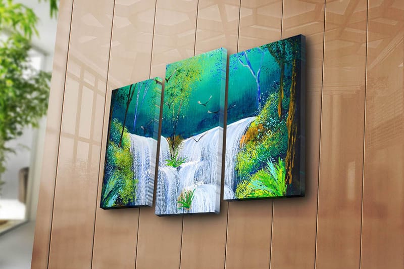 Canvastaulu Scenic 3-pak Monivärinen - 20x39 cm - Sisustustuotteet - Taulu & taide - Canvas-taulu