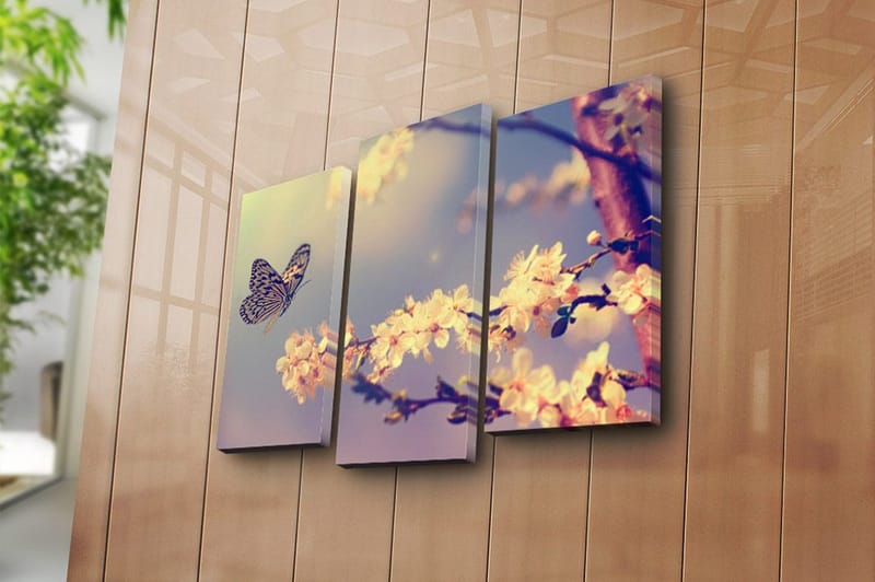 Canvastaulu Scenic 3-pak Monivärinen - 20x39 cm - Sisustustuotteet - Taulu & taide - Canvas-taulu