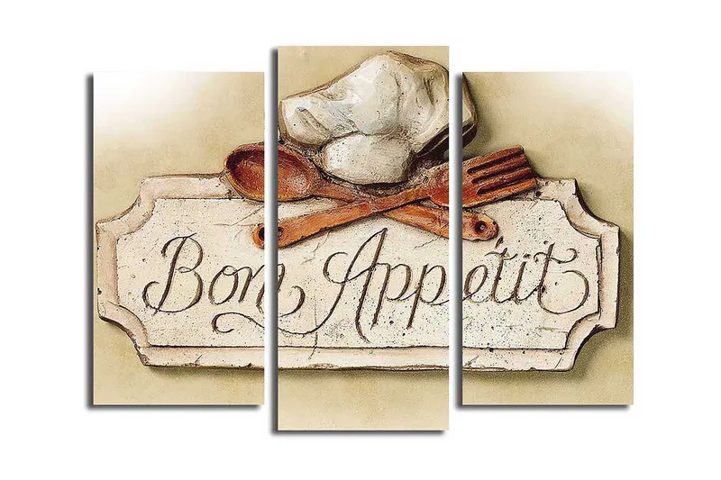 Canvastaulu Scenic 3-pak Monivärinen, 20x39 cm