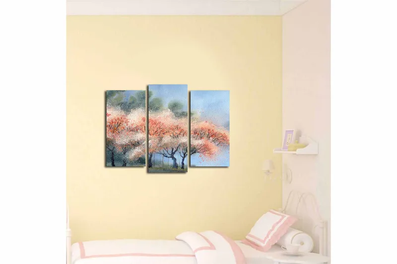 Canvastaulu Scenic 3-pak Monivärinen - 20x39 cm - Sisustustuotteet - Taulu & taide - Canvas-taulu