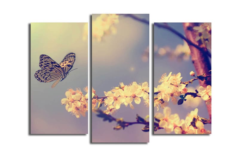 Canvastaulu Scenic 3-pak Monivärinen, 20x39 cm