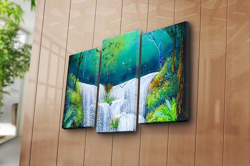 Canvastaulu Scenic 3-pak Monivärinen - 20x39 cm - Sisustustuotteet - Taulu & taide - Canvas-taulu