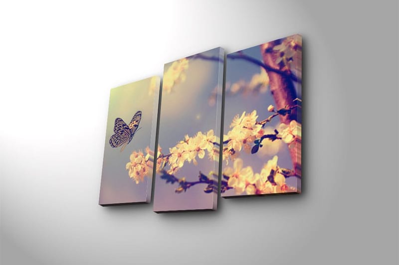 Canvastaulu Scenic 3-pak Monivärinen - 20x39 cm - Sisustustuotteet - Taulu & taide - Canvas-taulu