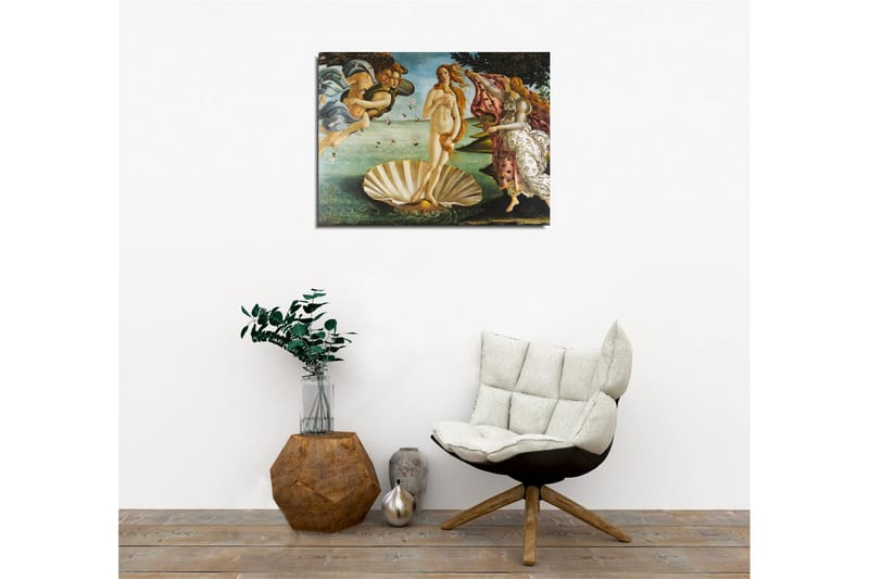 Canvastaulu - Venus nousee merestä simpukankuoren selässä - Ihonväri / Taivaansininen / Vihreä - Sisustustuotteet - Taulu & taide - Canvas-taulu
