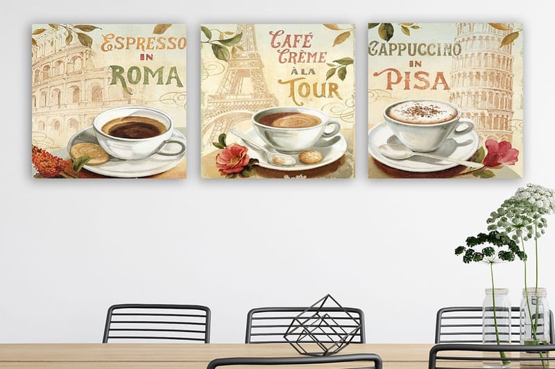 Canvastaulu VP Italy 3-pak Monivärinen, 30x30 cm