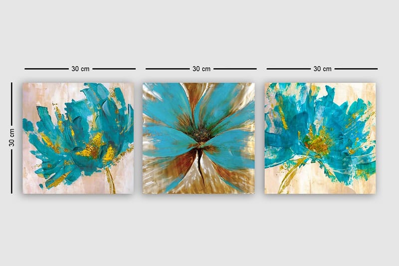 Canvastaulu VP Italy 3-pak Monivärinen - 30x30 cm - Sisustustuotteet - Taulu & taide - Canvas-taulu