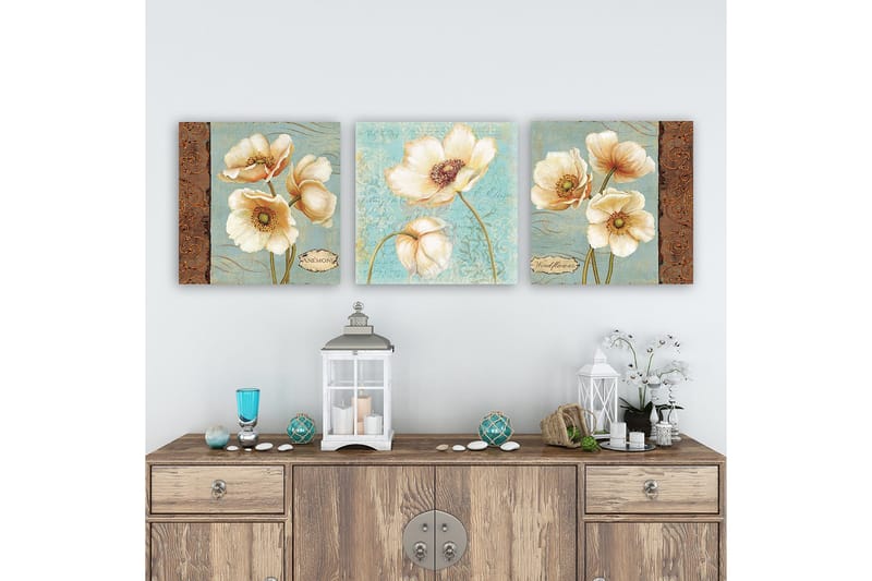 Canvastaulu VP Italy 3-pak Monivärinen - 30x30 cm - Sisustustuotteet - Taulu & taide - Canvas-taulu