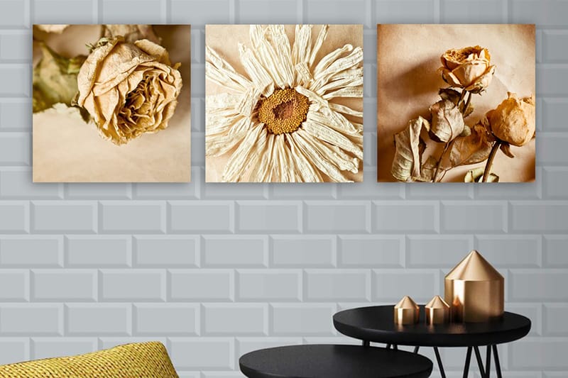 Canvastaulu VP Italy 3-pak Monivärinen - 30x30 cm - Sisustustuotteet - Taulu & taide - Canvas-taulu