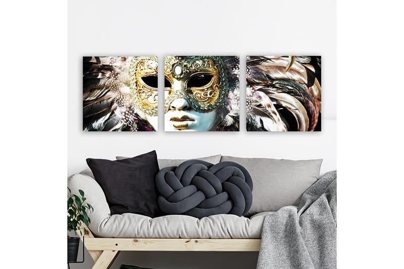 Canvastaulu VP Italy 3-pak Monivärinen - 30x30 cm - Sisustustuotteet - Taulu & taide - Canvas-taulu