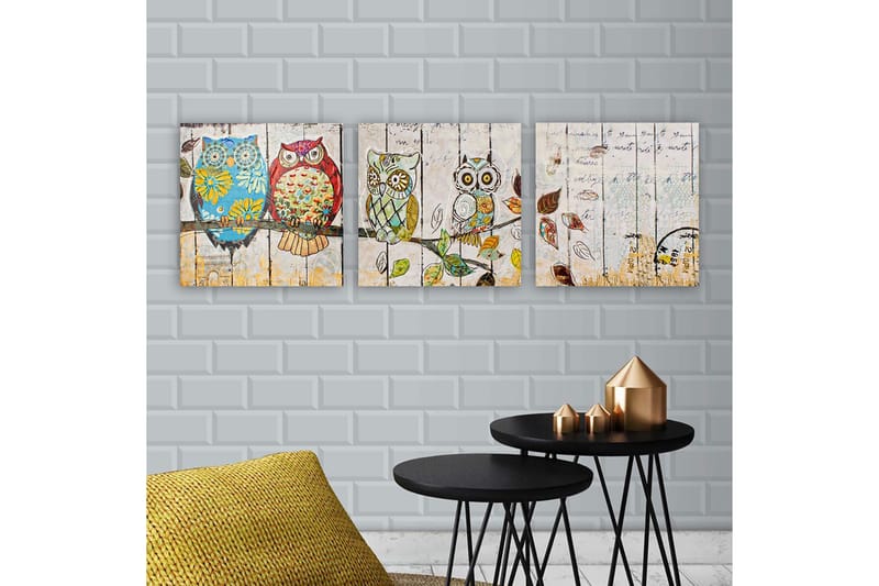 Canvastaulu VP Italy 3-pak Monivärinen - 30x30 cm - Sisustustuotteet - Taulu & taide - Canvas-taulu
