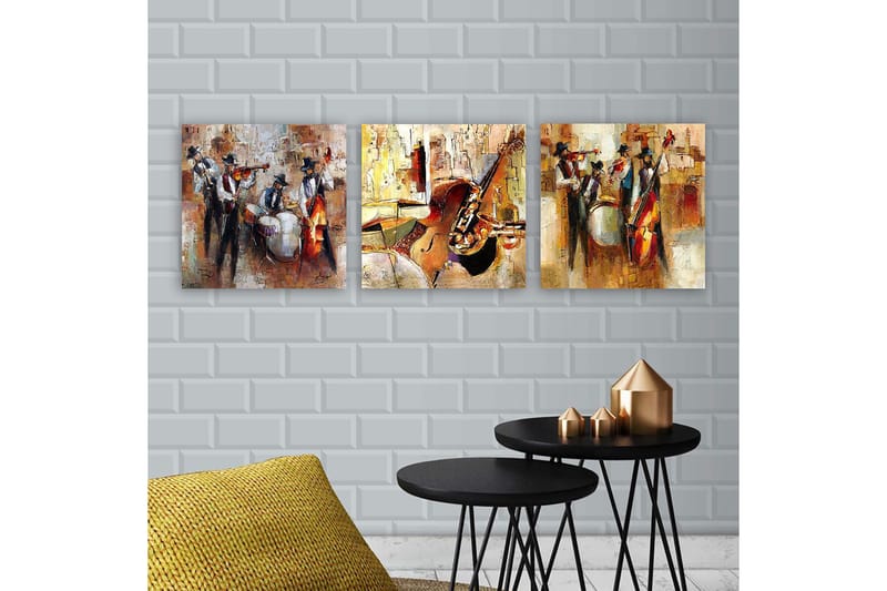 Canvastaulu VP Italy 3-pak Monivärinen - 30x30 cm - Sisustustuotteet - Taulu & taide - Canvas-taulu