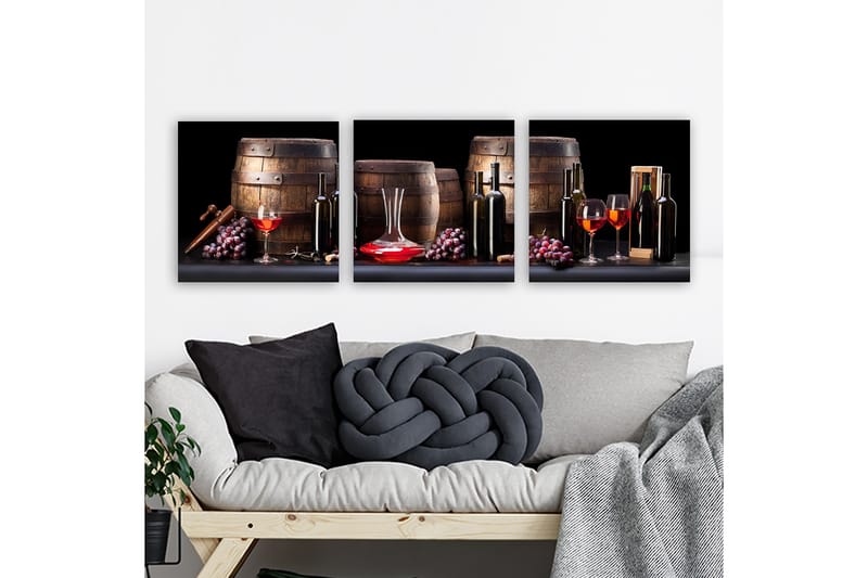 Canvastaulu VP Italy 3-pak Monivärinen - 30x30 cm - Sisustustuotteet - Taulu & taide - Canvas-taulu
