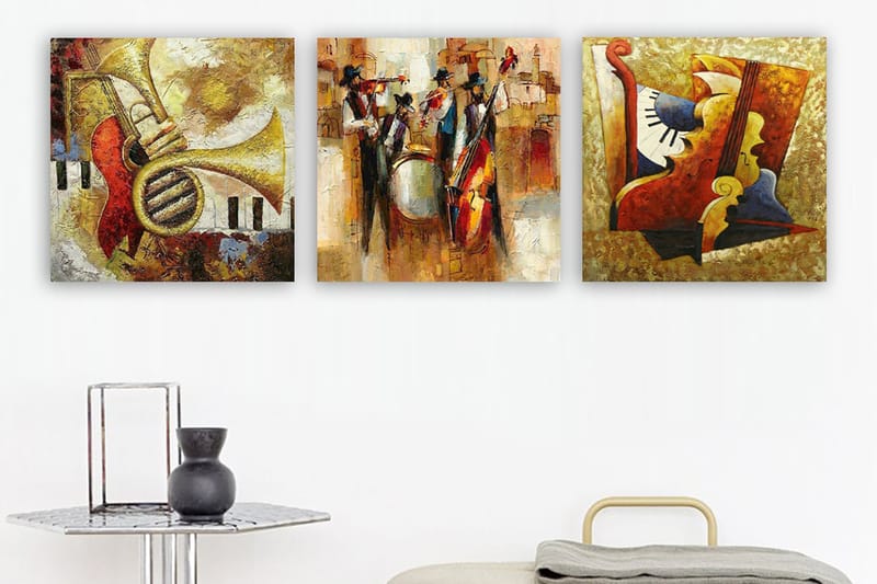 Canvastaulu VP Italy 3-pak Monivärinen - 30x30 cm - Sisustustuotteet - Taulu & taide - Canvas-taulu
