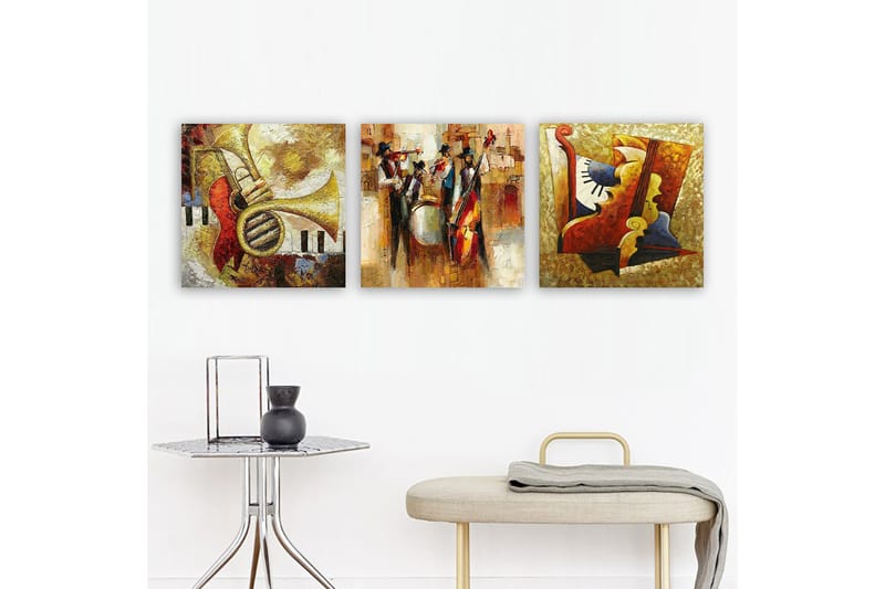Canvastaulu VP Italy 3-pak Monivärinen - 30x30 cm - Sisustustuotteet - Taulu & taide - Canvas-taulu