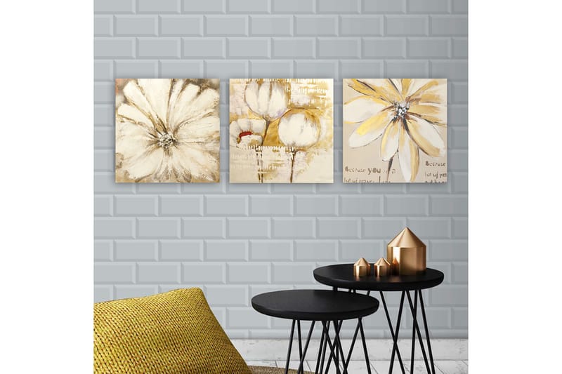 Canvastaulu VP Italy 3-pak Monivärinen - 30x30 cm - Sisustustuotteet - Taulu & taide - Canvas-taulu