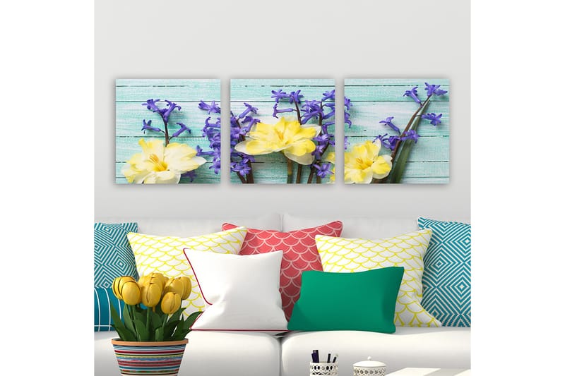 Canvastaulu VP Italy 3-pak Monivärinen - 30x30 cm - Sisustustuotteet - Taulu & taide - Canvas-taulu