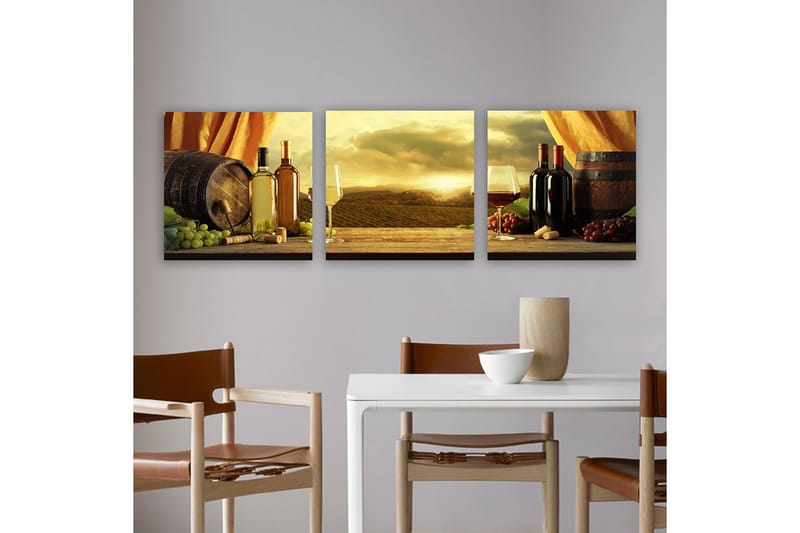 Canvastaulu VP Italy 3-pak Monivärinen - 30x30 cm - Sisustustuotteet - Taulu & taide - Canvas-taulu
