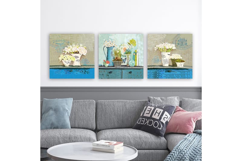 Canvastaulu VP Italy 3-pak Monivärinen - 30x30 cm - Sisustustuotteet - Taulu & taide - Canvas-taulu