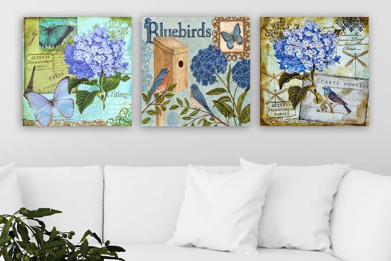 Canvastaulu VP Italy 3-pak Monivärinen, 30x30 cm