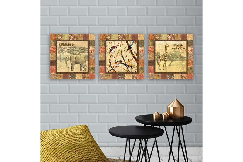 Canvastaulu VP Italy 3-pak Monivärinen - 30x30 cm - Sisustustuotteet - Taulu & taide - Canvas-taulu