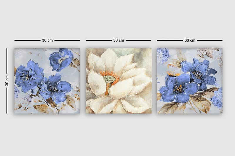 Canvastaulu VP Italy 3-pak Monivärinen - 30x30 cm - Sisustustuotteet - Taulu & taide - Canvas-taulu